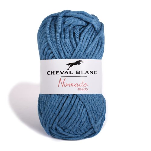 Pelote a tricoter nomade mix cheval blanc coloris colvert
