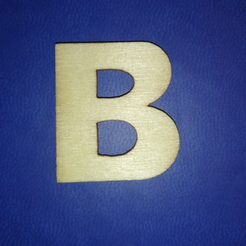 Lettre "b" en bois a decorer alphabet