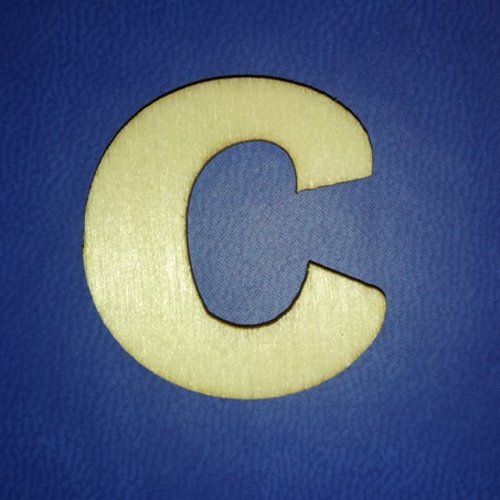 Lettre "c" en bois a decorer alphabet