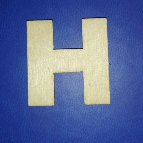 Lettre "h" en bois a decorer alphabet