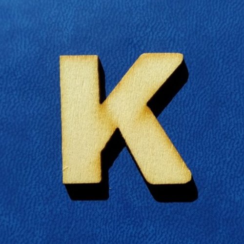 Lettre "k" en bois a decorer alphabet