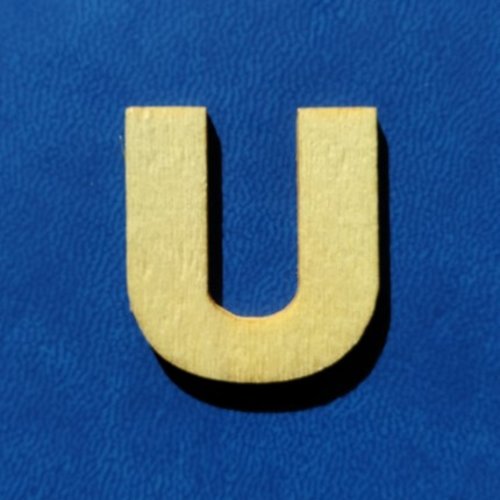 Lettre "u" en bois a decorer alphabet
