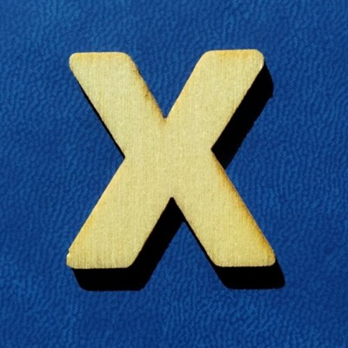 Lettre "x" en bois a decorer alphabet