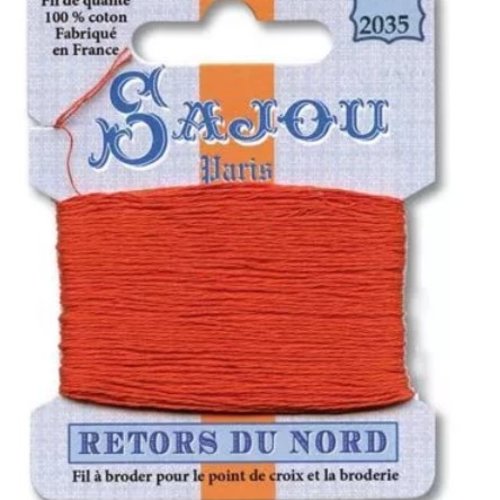 Fil broderie retors du nord 2035 tuile