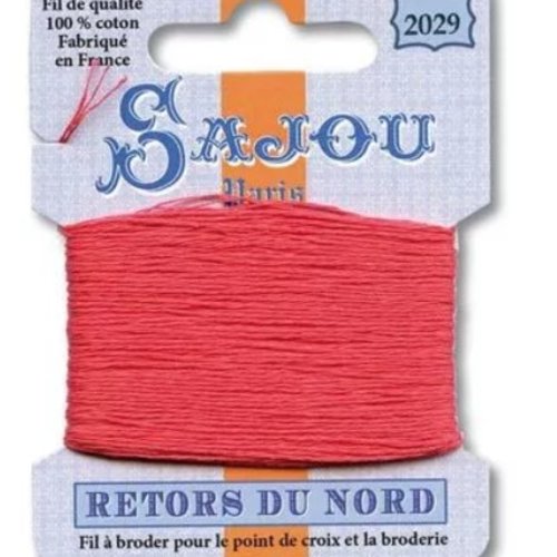 Fil broderie retors du nord 2029 geranium