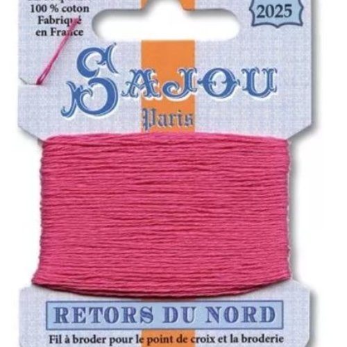 Fil broderie retors du nord 2025 pivoine