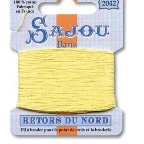 Fil broderie retors du nord 2042 soufre