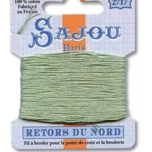 Fil broderie retors du nord 2717 jade