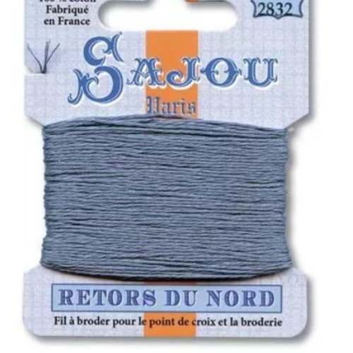 Fil broderie retors du nord 2832 ardoise