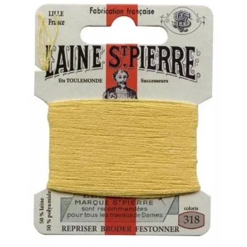 Laine saint pierre pour broder et repriser coloris 318 paille