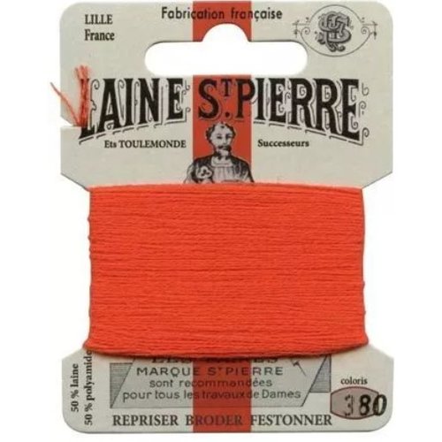 Laine saint pierre pour broder et repriser coloris 380 tango