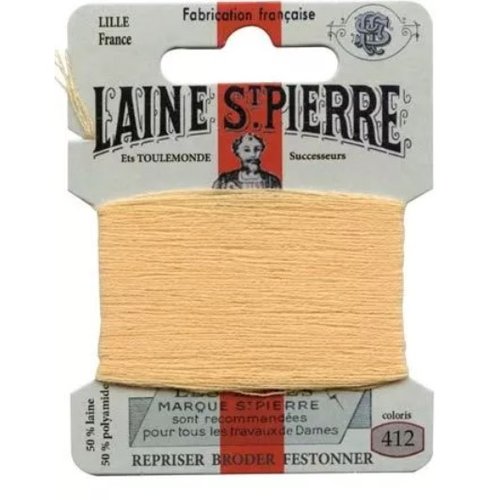 Laine saint pierre pour broder et repriser coloris 412 banane