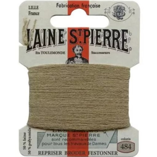 Laine saint pierre pour broder et repriser coloris 484 reseda