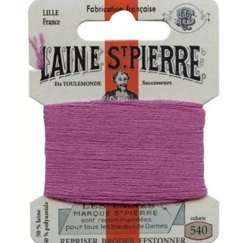 Laine saint pierre pour broder et repriser coloris 540 violette