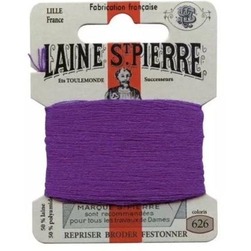 Laine saint pierre pour broder et repriser coloris 626 prunelle