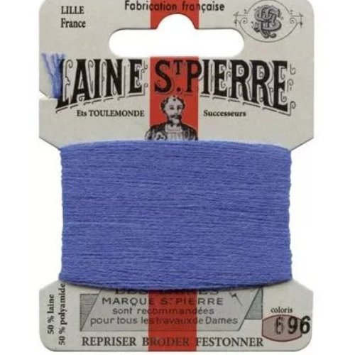 Laine saint pierre pour broder et repriser coloris 696 air force