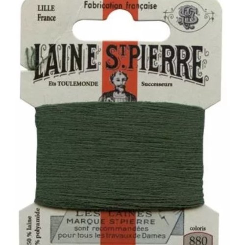 Laine saint pierre pour broder et repriser coloris 880 cactus