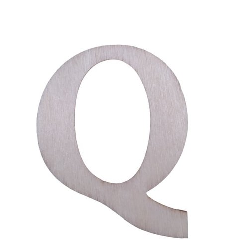 Lettre "q" en bois a decorer alphabet