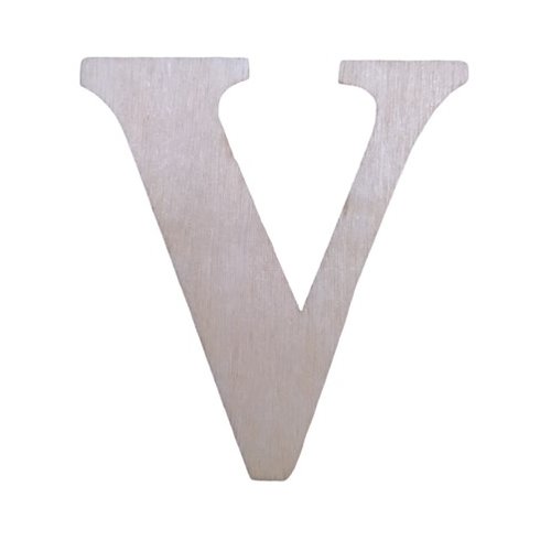 Lettre "v" en bois a decorer alphabet
