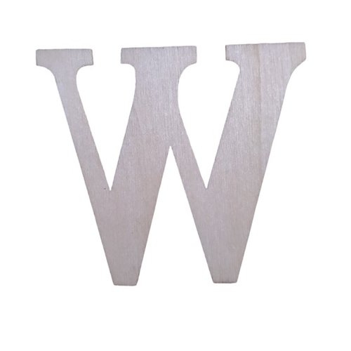 Lettre "w" en bois a decorer alphabet