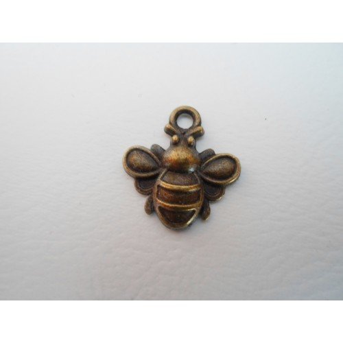 Belle breloque abeille couleur bronze