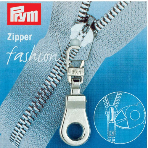 Tirette zipper fashion prym coloris argent