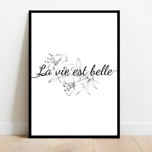 Affiche La Vie Est Belle Poster Decoration Murale Art