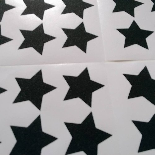 Stickers décoration chambre étoile noir paillette , autocollante, décoration murle, ou autres lot de 60 étoiles