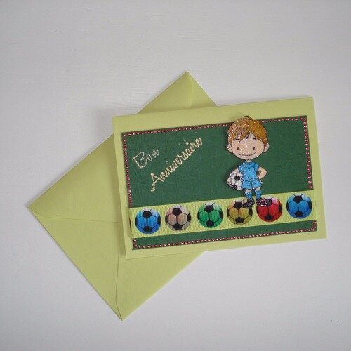 Carte Anniversaire Theme Football Pour Garcon En 3d Un Grand Marche