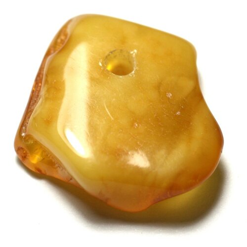 N43 - collier pendentif pierre ambre naturelle 29mm