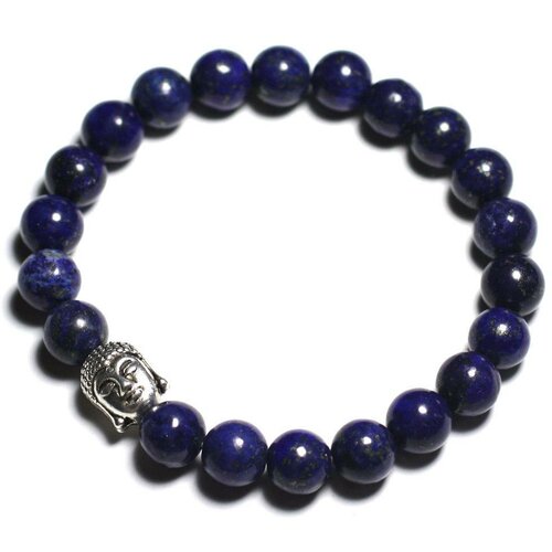 Bracelet bouddha et pierre semi précieuse - lapis lazuli