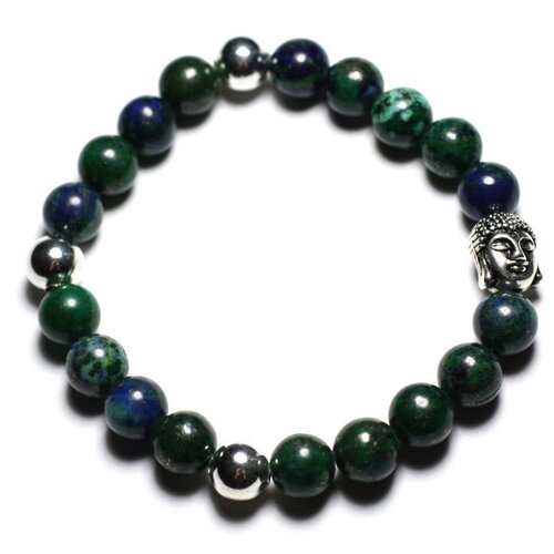 Bracelet bouddha et pierre semi précieuse - chrysocolle