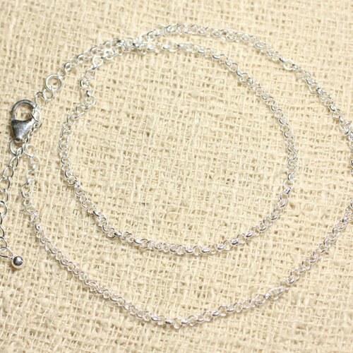 Chaîne argent 925 mailles rondes 2x0.8mm 46cm