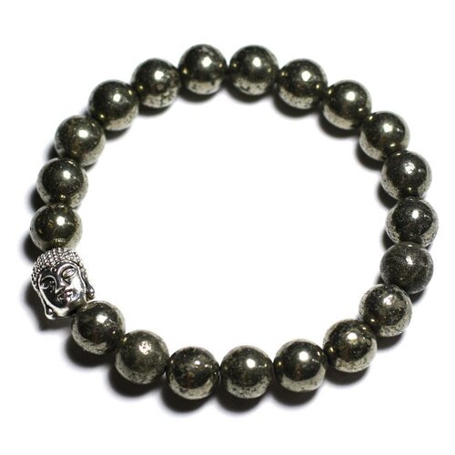 Bracelet bouddha et pierre semi précieuse - pyrite