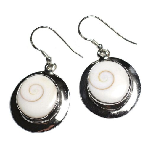 Boucles d'oreilles argent 925 oeil shiva sainte lucie ovales 33mm