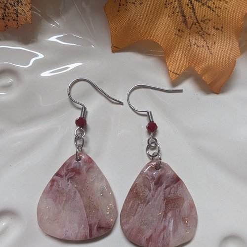 Boucles d'oreilles pétales collection " les rubinas "