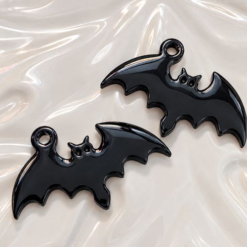 Pampilles chauves-souris noires "halloween"