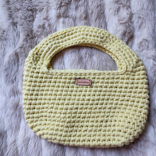 Sac à main jaune pastel