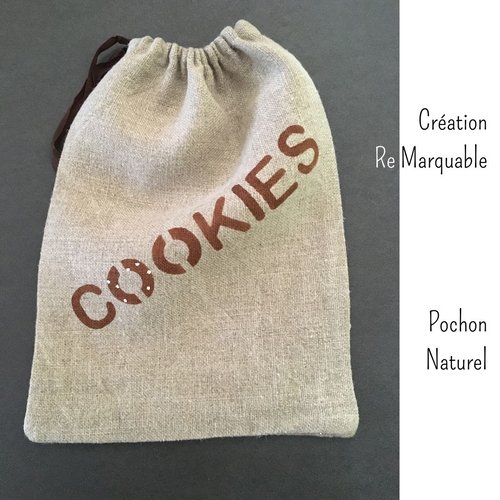 Sac à pain, sac à vrac en lin naturel