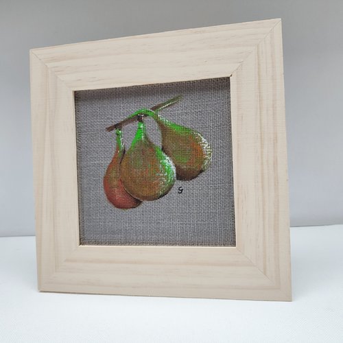 Peinture sur lin, figues