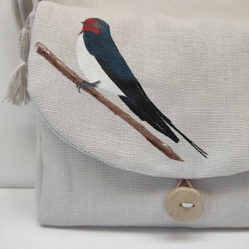 Sac, besace en lin poétique