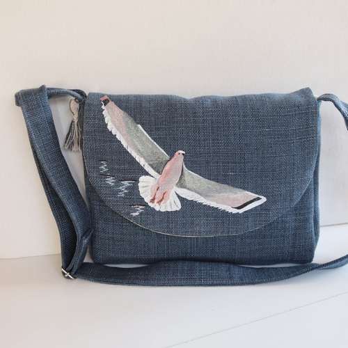 Sac, besace en lin poétique