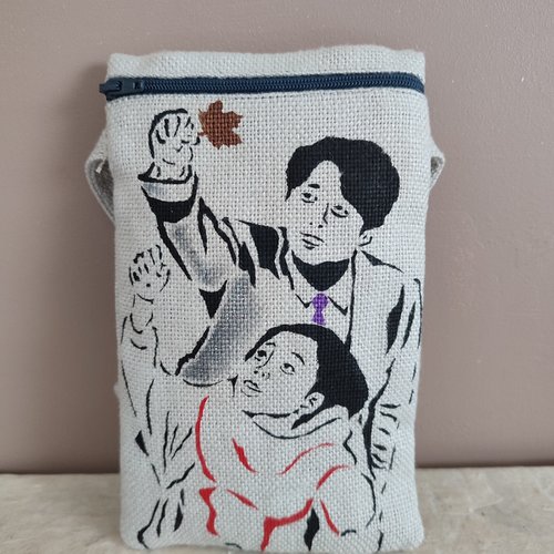 Pochette, sac bandoulière en lin