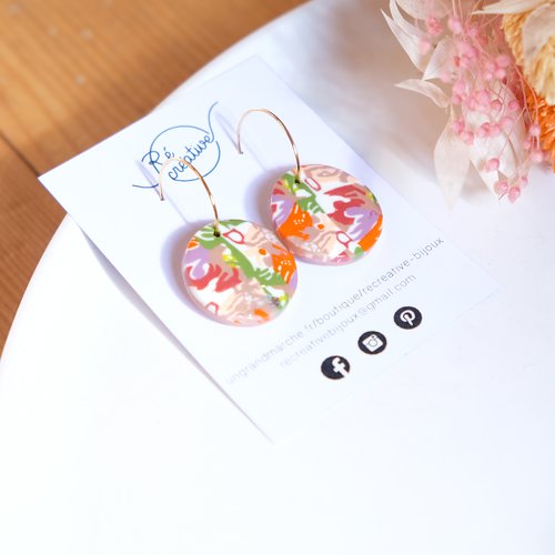 Boucles d'oreilles motif coraux- 808