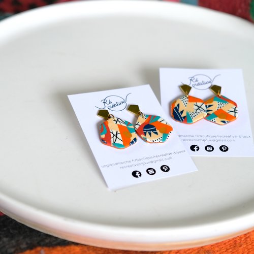 Boucles d'oreilles géométrie - 631