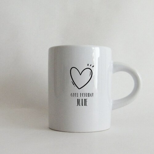 Mug personnalisé, cadeau amoureux avec votre texte, petit cafe amoureux, mini tasse expresso 75 ml