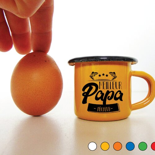 Tasse personnalisée &quot;meilleur papa pêcheur &quot; | mini mug personnalisé  | café expresso 100 ml
