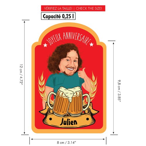 Pinte de bière personnalisée papa humour | Cadeau pour papa qui aime la bière main image 1