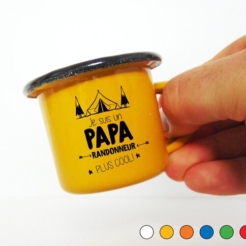 Tasse personnalisée &quot;je suis un papa randonneur plus cool!&quot; | mini mug personnalisé  | café expresso 100 ml