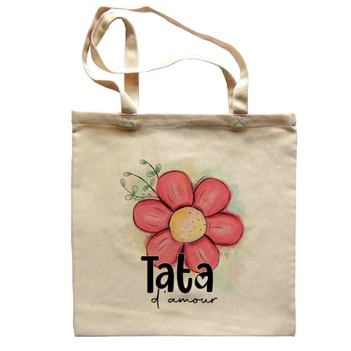 Tote bag personnalisable " tata d'amour " sac shopping